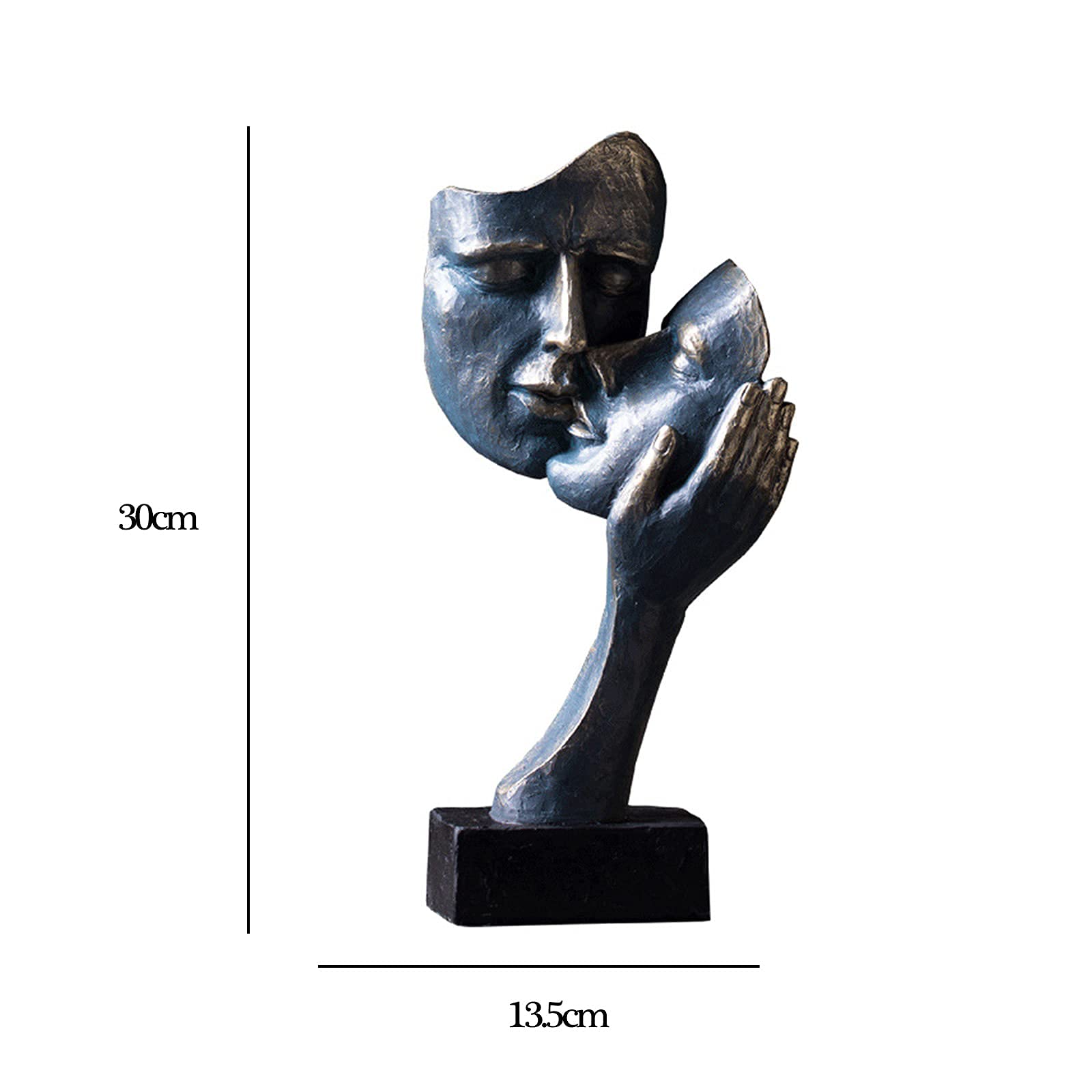 Amazon.co.jp: 創造的な抽象的な現代彫刻、沈黙は黄金の人物です人間の