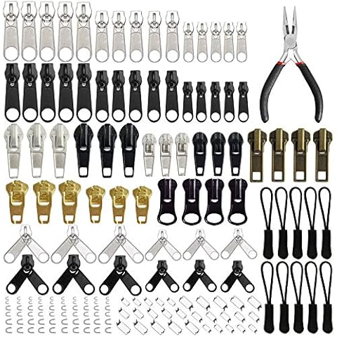 EuTengHao 169-teiliges Reißverschluss-Reparatur-Set mit Reißverschluss und Zange Cover
