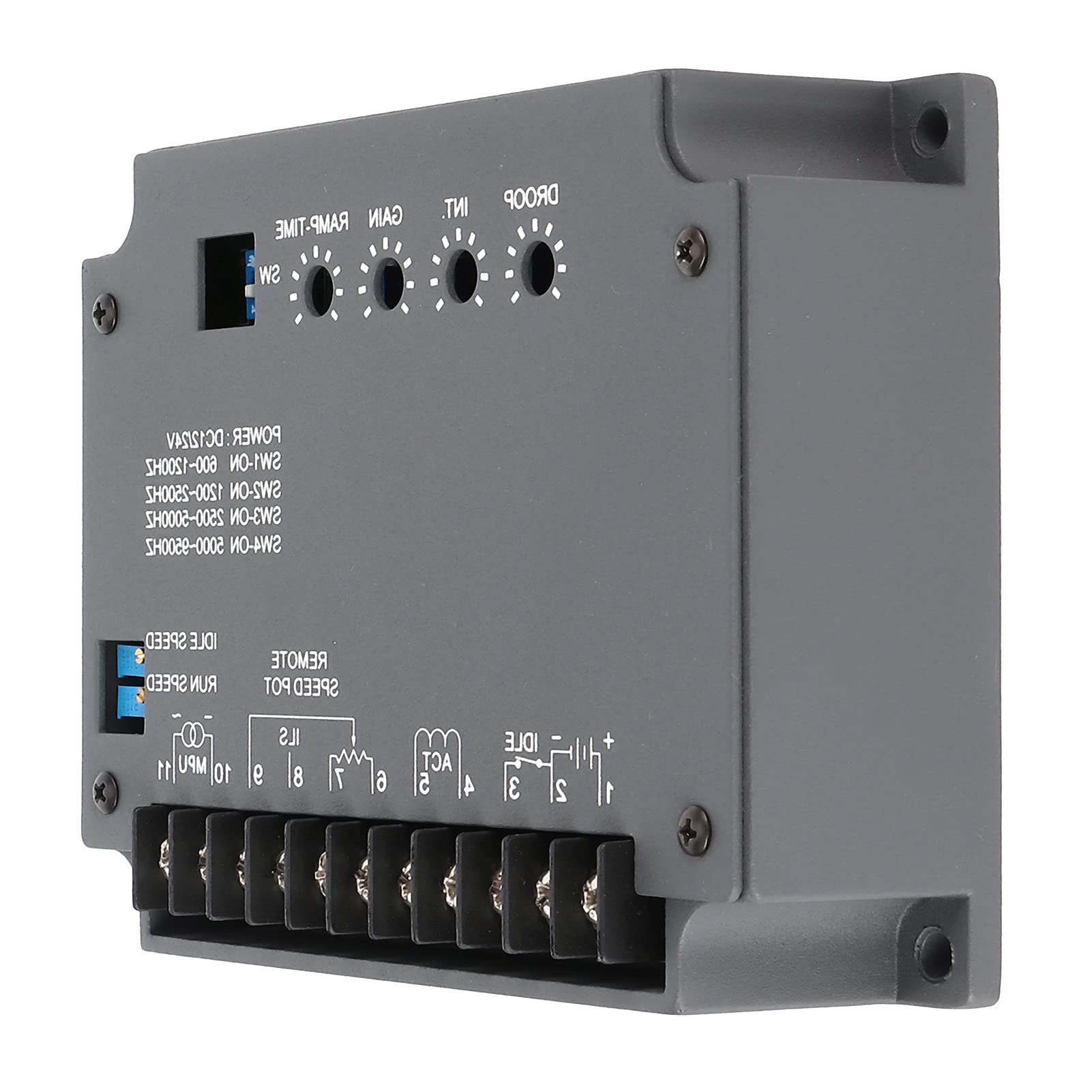 Diesel Engine Generator Controller, Rust Protected DC12v/24v 15 Amp Engine Speed Governor for MPU/flywheel Frequencies for Diesel and Gas Engines