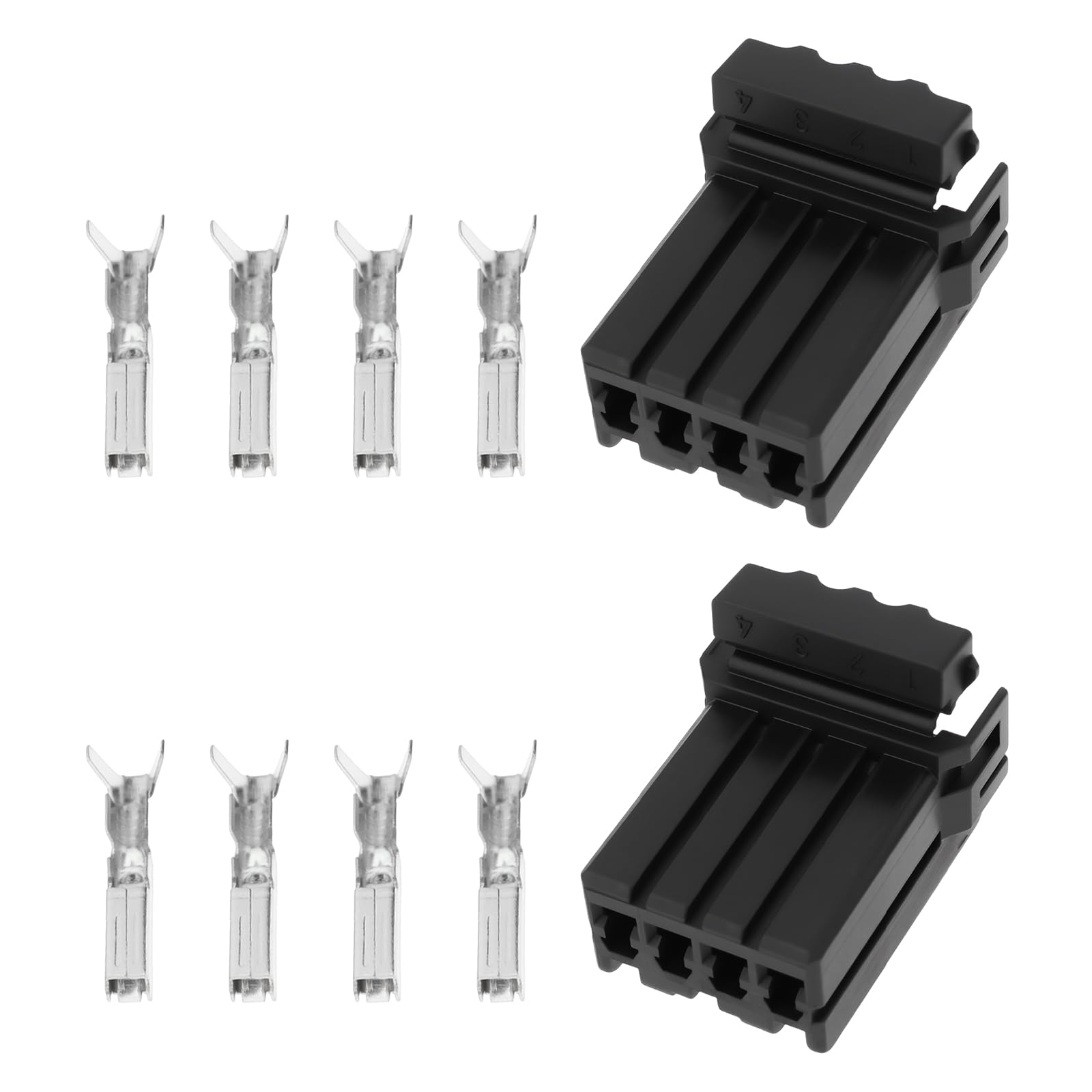 OTOTEC 2X 4Pin Motorcycle Repair Male Connector Plug 73156-96BK