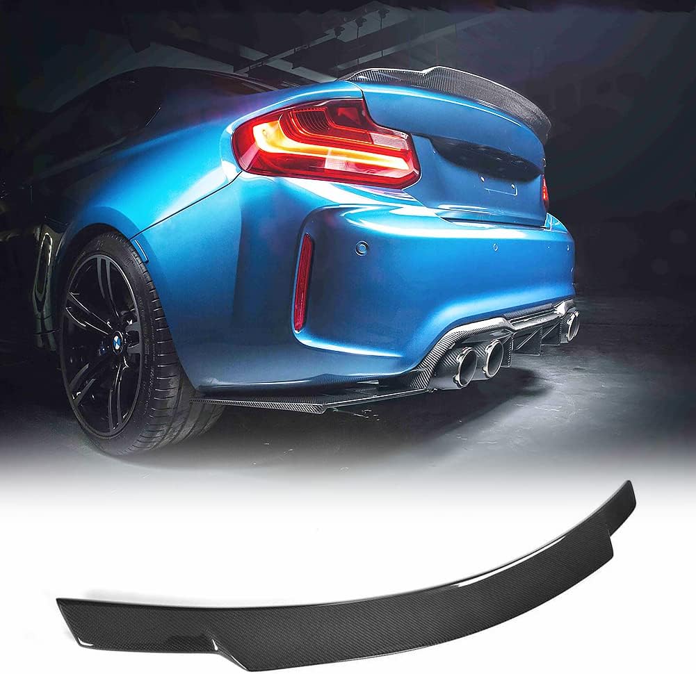 Carbon Fiber Rear Spoiler Fits for BMW F87 M2 Coupe 2014-2018 Trunk Lip CF Highkick Spoiler