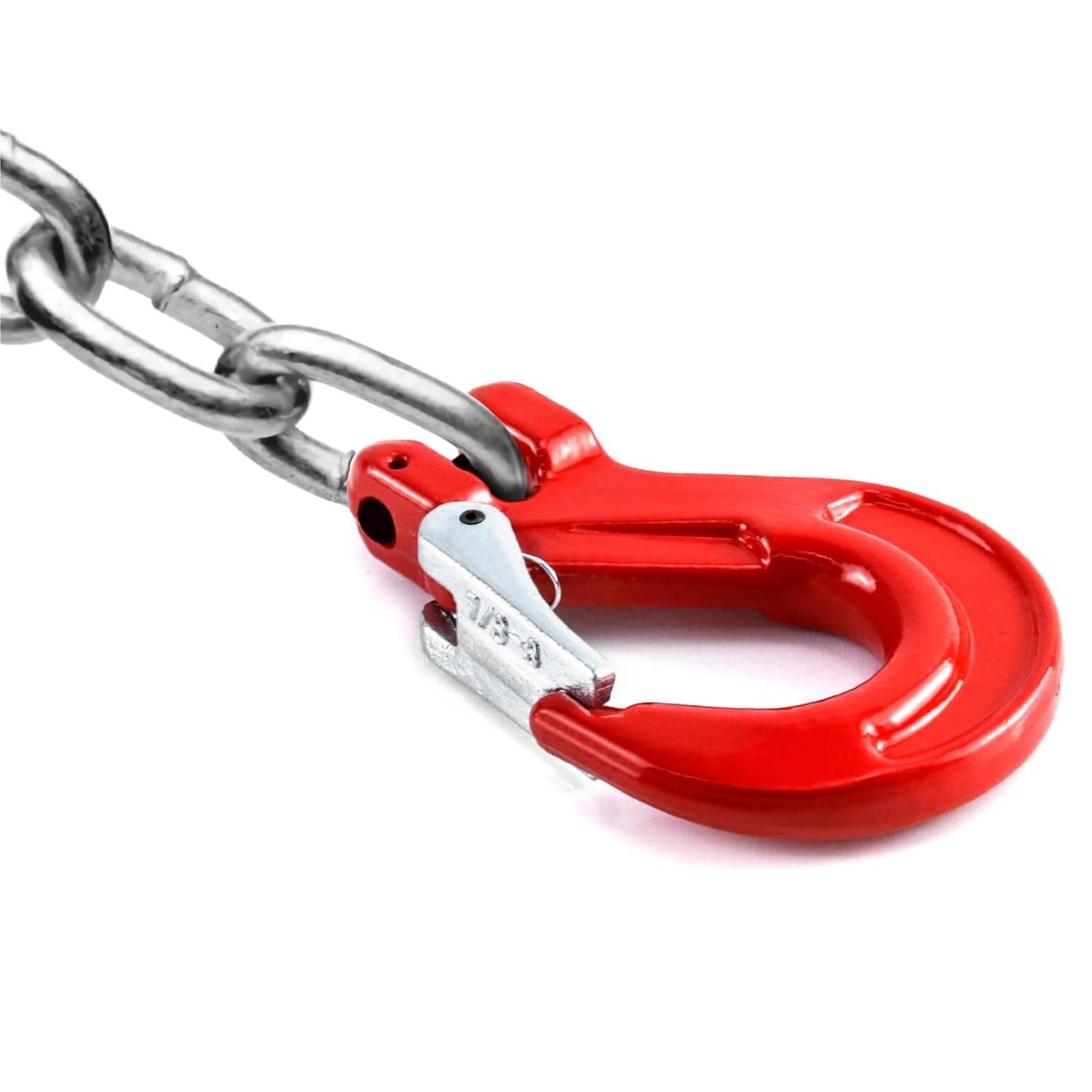ganci Gancio scorrevole a forcella con chiusura, confezione da 1, limite di carico opzionale 1.12T-5.3T, acciaio legato forgiato a caduta grado 80 sollevamento(5.3T)