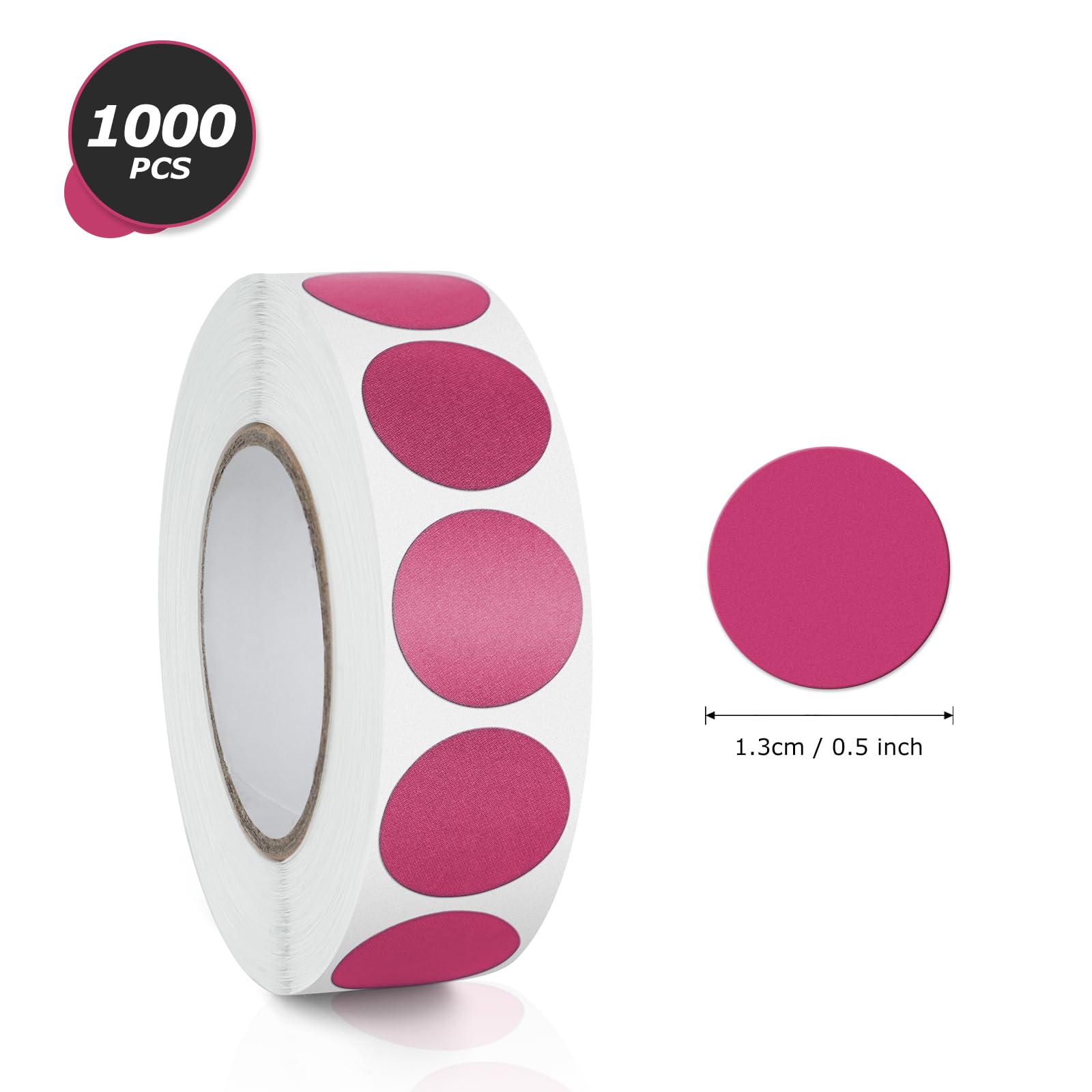 Arenmi Lot De 1000 Petits Autocollants Ronds Colorés De 13 Mm Pour