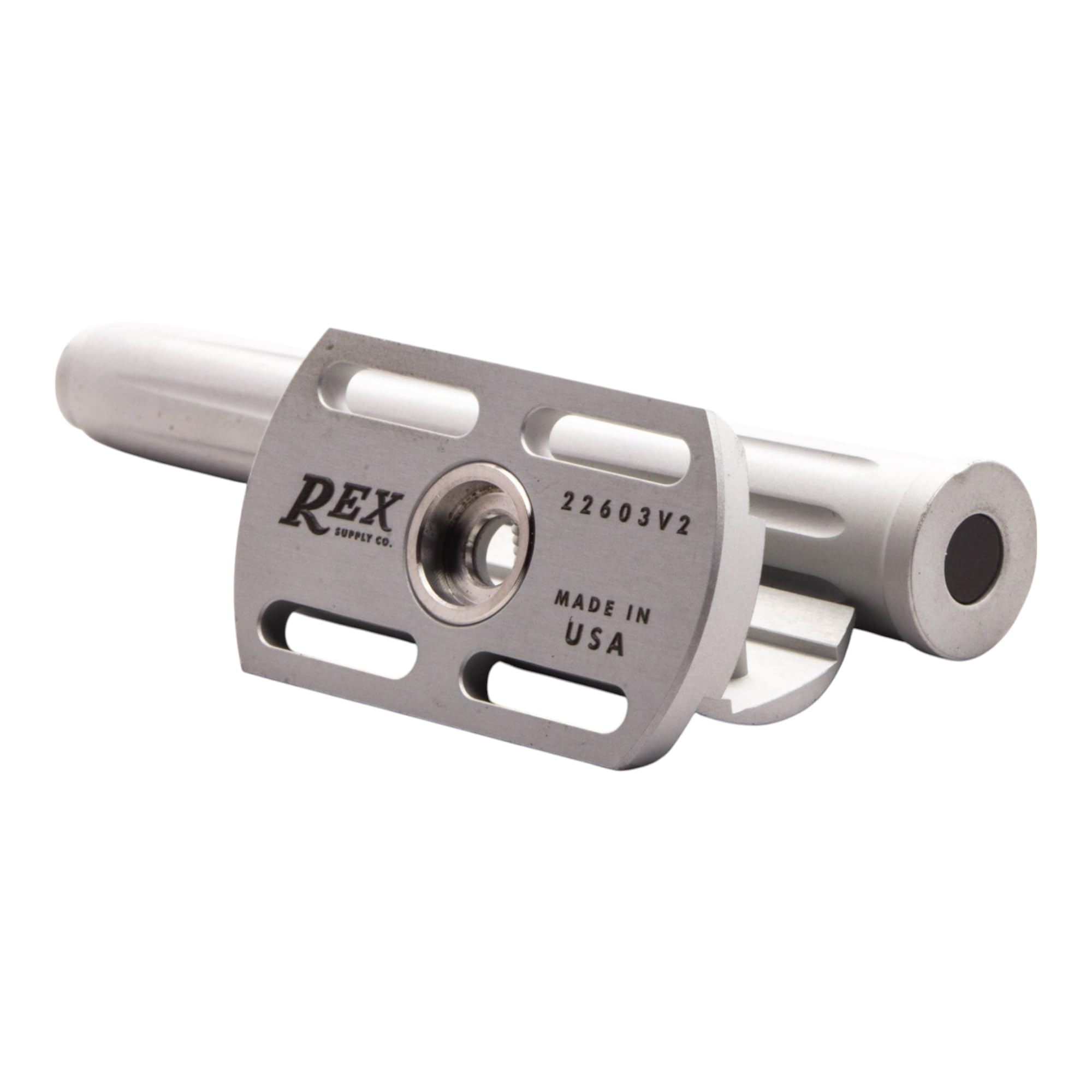 Rex Supply Co. Page Rasoio di sicurezza a doppio bordo in tre pezzi, finitura in alluminio aeronautico, rasoio fresato CNC ultra leggero per uomo, rasoio liscio durevole compatibile con tutte le lame