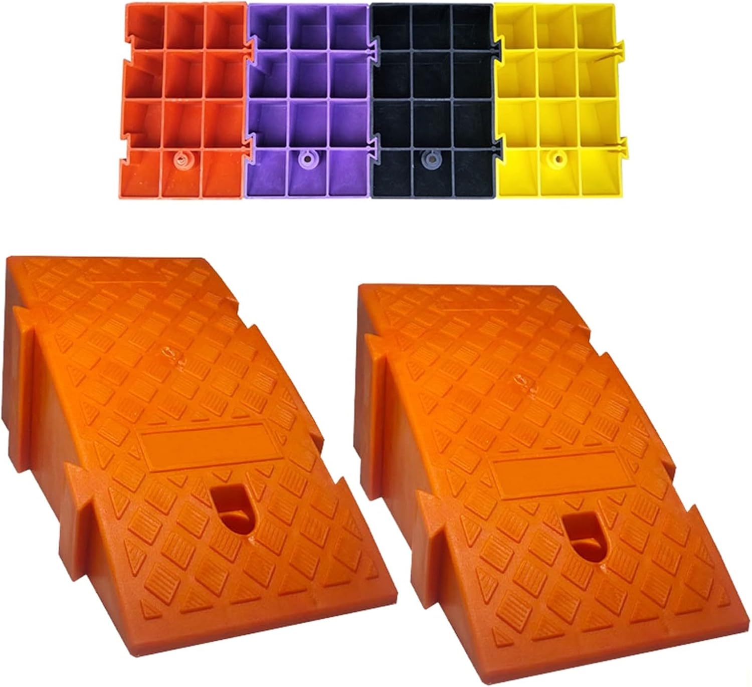 Curb Ramp Portable,Plastic Vehicle Driveway Ramp, Convenient Use and Carry, for Driveway, Loading Dock, Sidewalk, Car, Scooter, Bike, Motorcycle (Color : E, Battery *1 : 25 * 45 * 19cm)