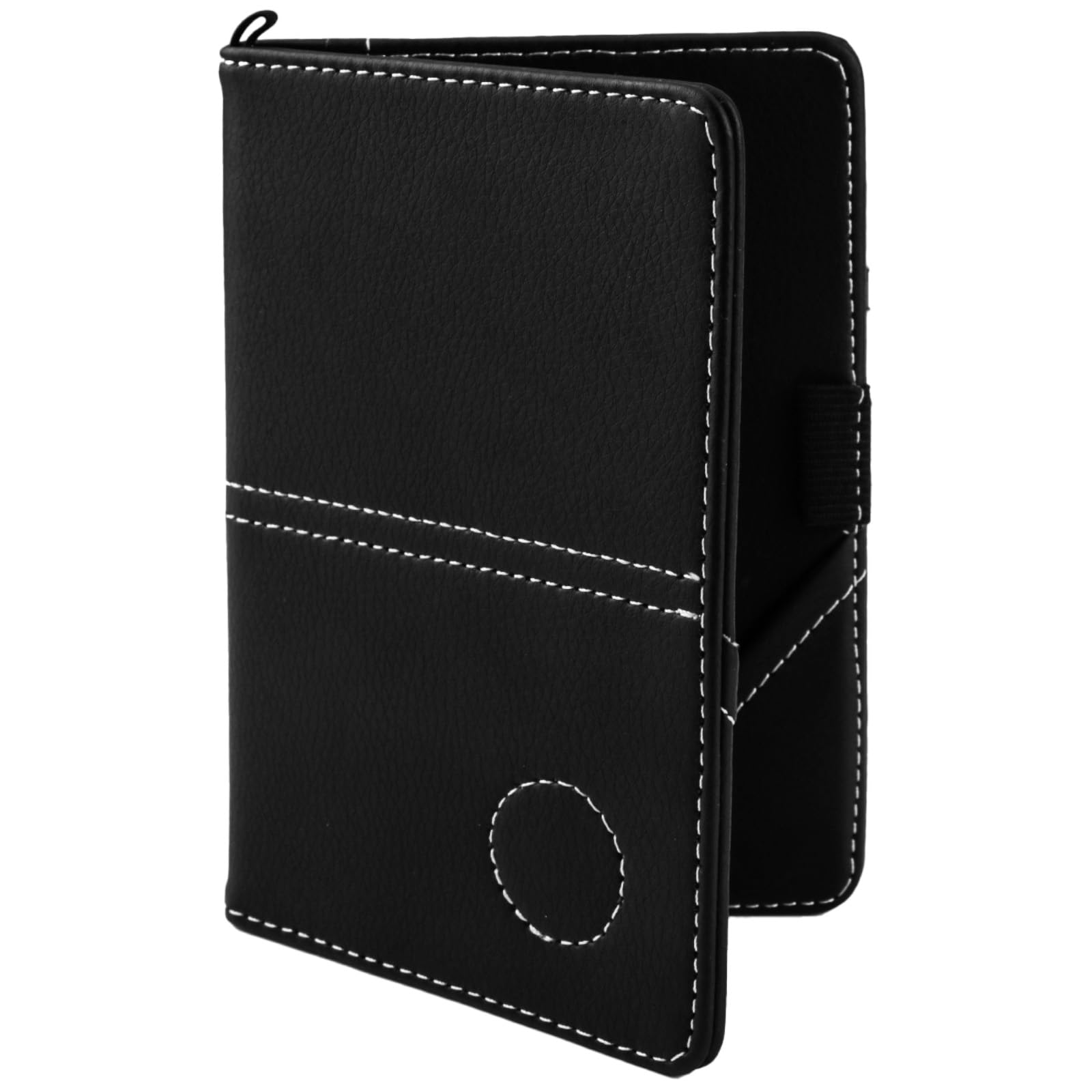 teashow Golf Scorecard Holder PU Leather Score Card Holder,Golf Score Yardage Counter Book Cover Waterproof Portable Foldable Design Gift for Men Women Golfers Black