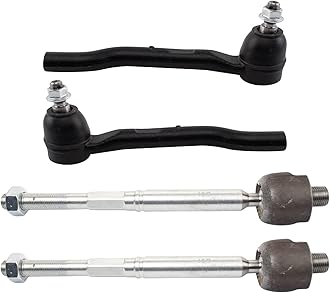 TRQ Front Inner and Outer Tie Rod Set 4 Piece Compatible with 2018-2022 Honda Odyssey