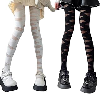 Bandage Lolita Gothic Cross Straps Mummy Y2K Stockings for Women's Halloween Party Cosplay Decoration