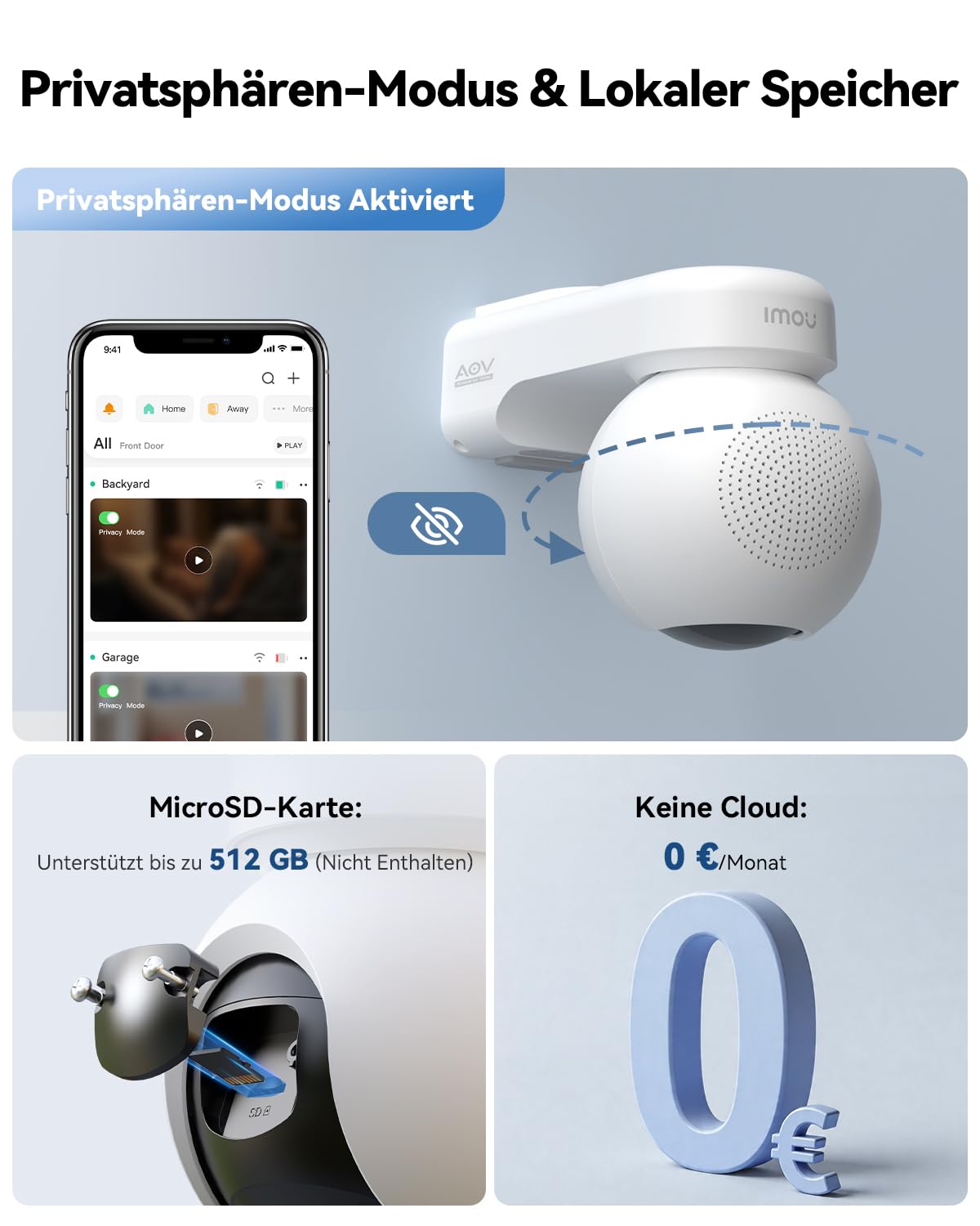 Imou 4K Solar Überwachungskamera Aussen 24/7 Aufzeichnung, 2,4/5GHz WiFi