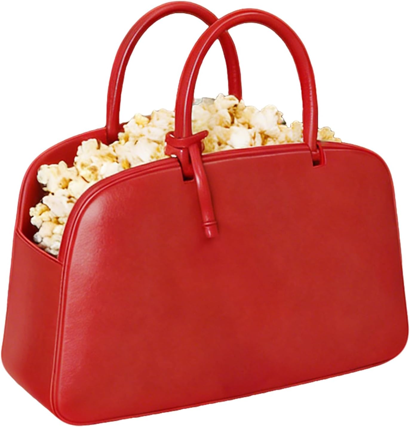 3D Printed Red Handbag Popcorn Bucket,Novelty Top Handle Popcorn Container with High Heel Charm,Collectible Movie Theater Snack Bowl for Movie Night,Party