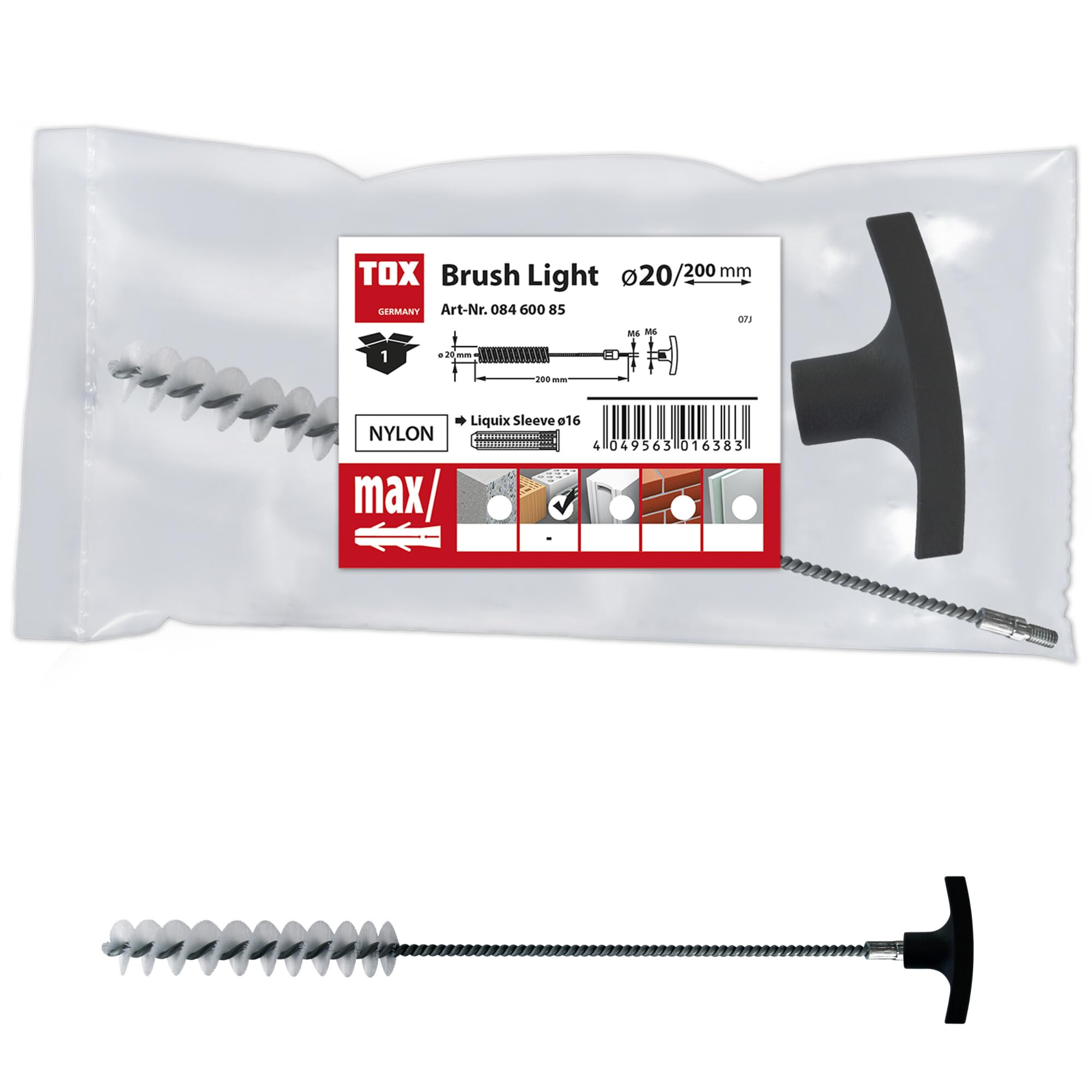 TOX écouvillon Brush Light M8/M10, 1 pièce, 08460085