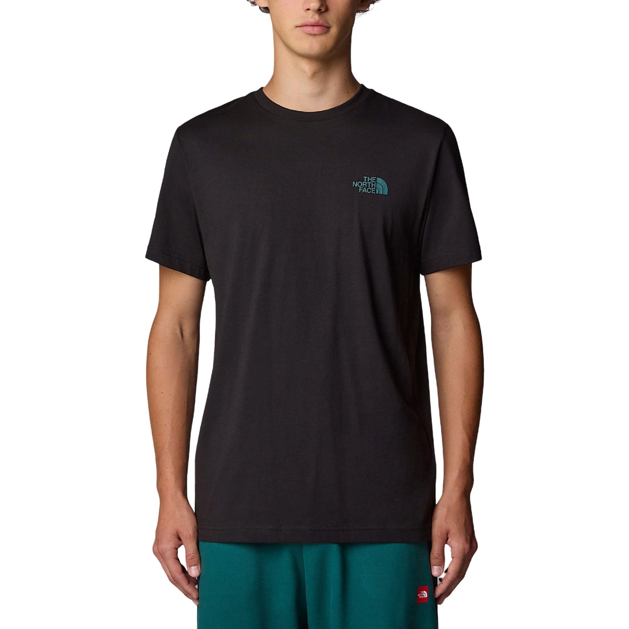 The North Face Men's S/S Box NSE Tailgrid Infill T-Shirt TNF Black/Deep Nori Tra S