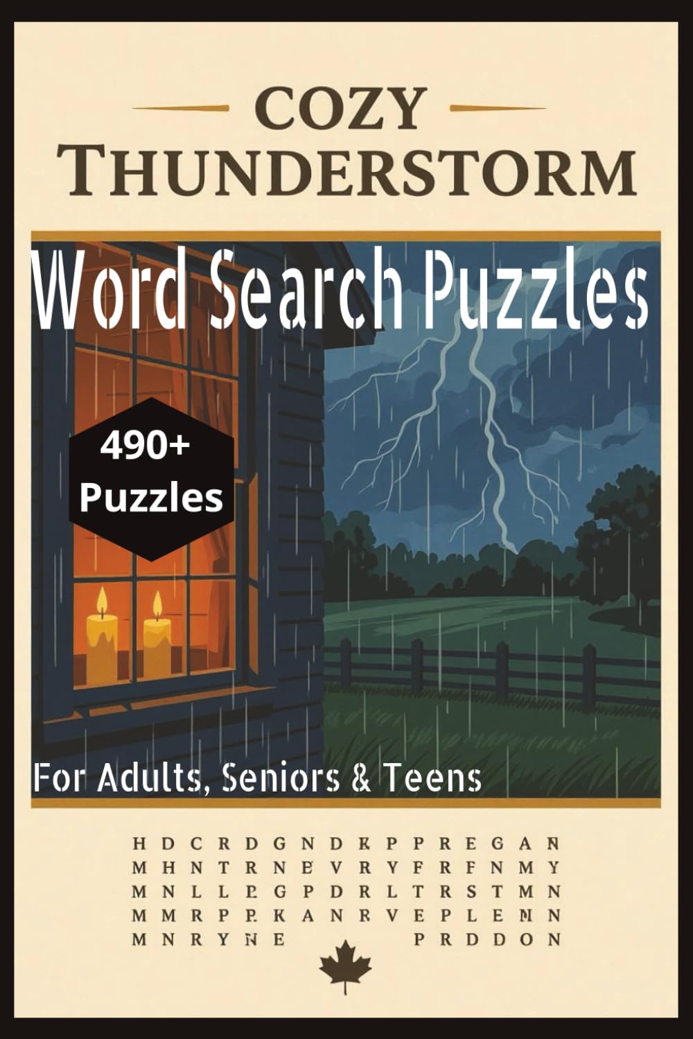 Cozy Thunderstorm-Secrets at Maple Inn Word Search: Cozy Murder Mystery Puzzles for Adults | 55 Intriguing Word Searches Set in a Country Inn
