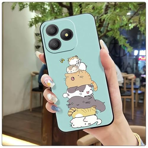Phone Case Compatible with Blackview Wave 9C, Cute Design Durable Anti-knock Dirt-resistant Shockproof Silicone TPU Full wrap Ca