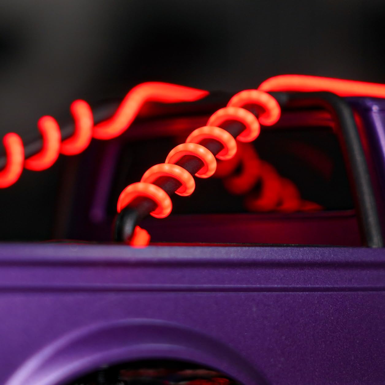 INJORA RC LED Strip Lights Flexible Cuttable for TRX4M SCX24 1/24 1/18 Crawlers, Red, 550mm x 2mm - Image 6