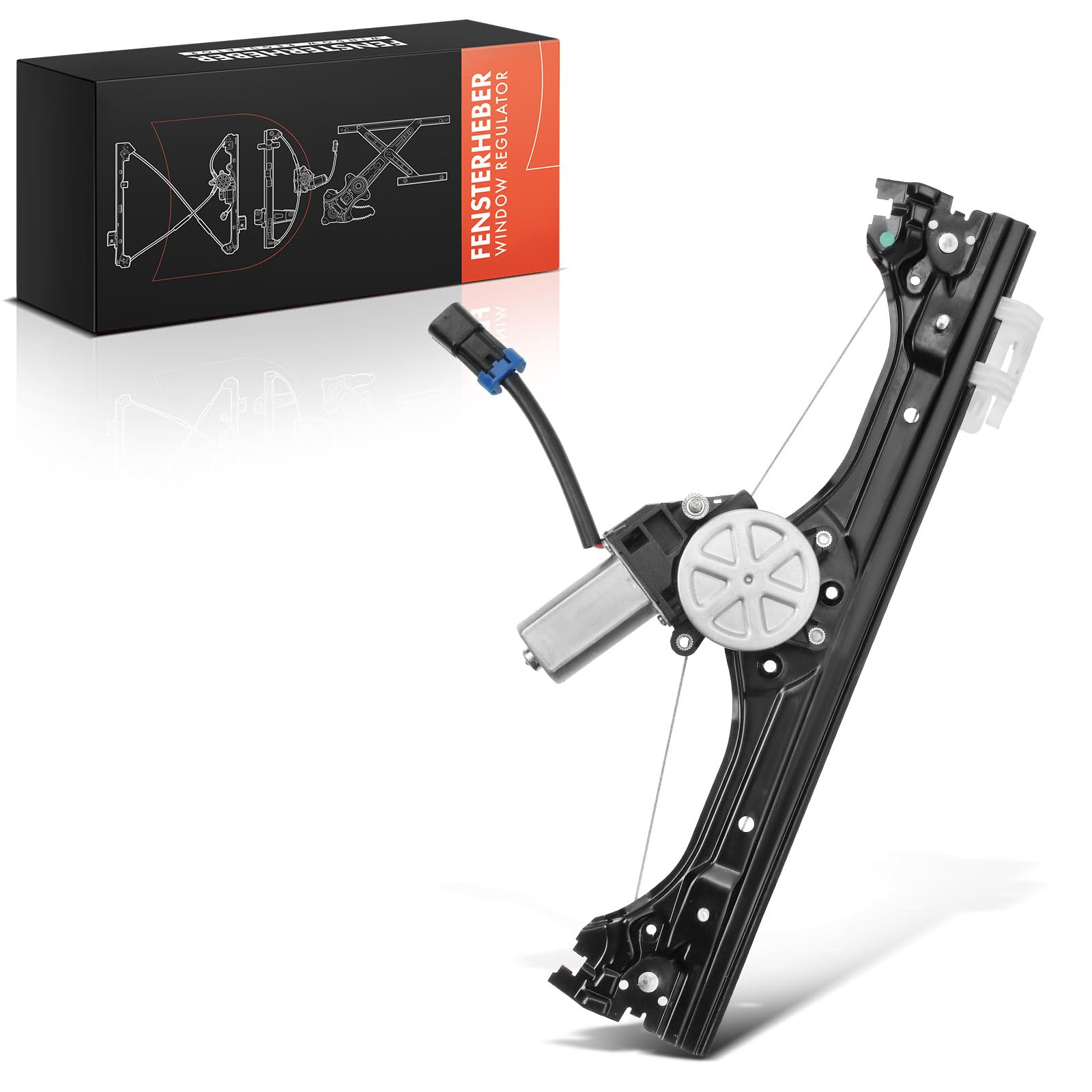 Frankberg Alzacristallo Meccanismo alzacristallo Elettrico con Motore 2-Poli Anteriore sinistro senza piastra 2/3 porte Compatibile con 500 312 500C/595C/695C Replace# 68070267AC