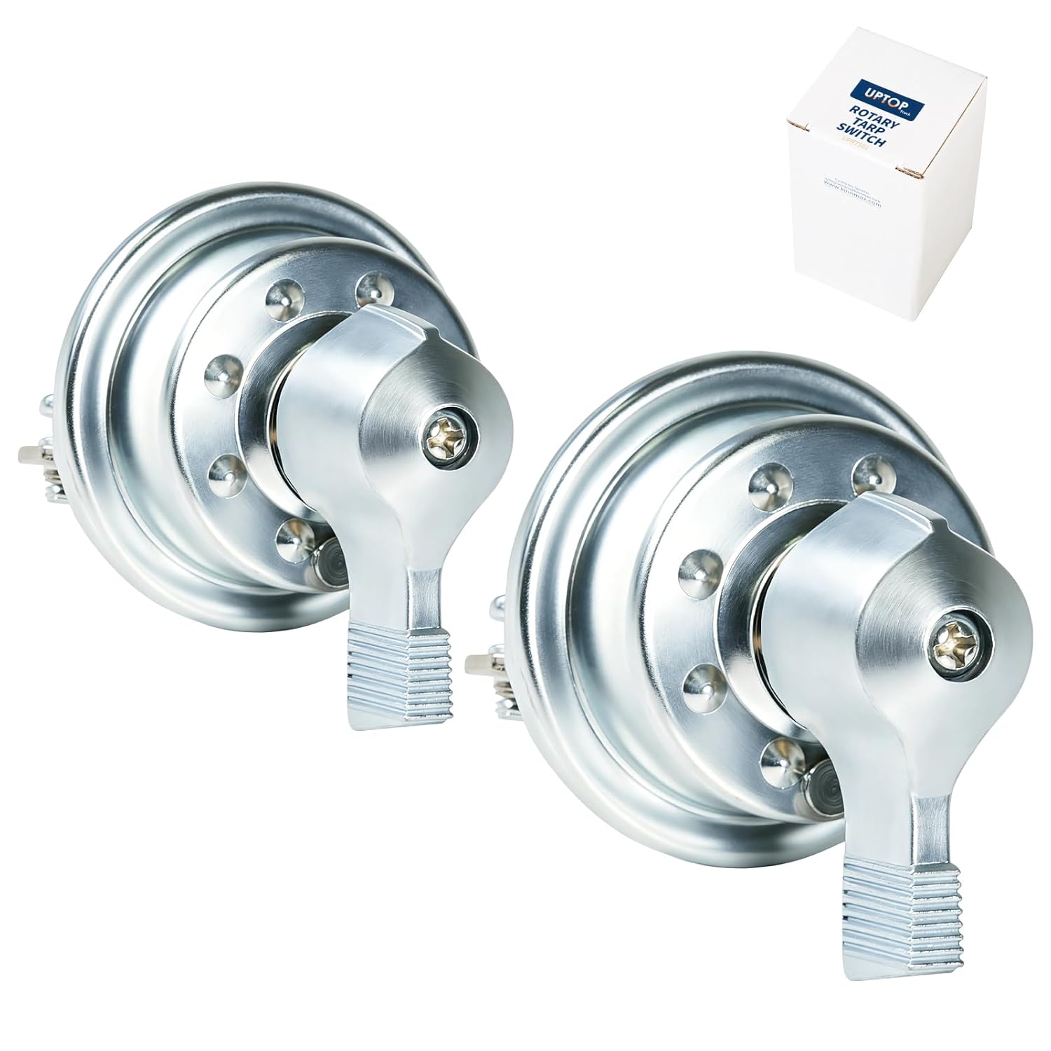 UPTOP SW710 12V 50A 3-Position ON-Off-ON Rotary Switch, Forward Reverse Switch for Dump Truck Tarp & Winch Motor, Replacement for 75712-04BX 52800P 2PK