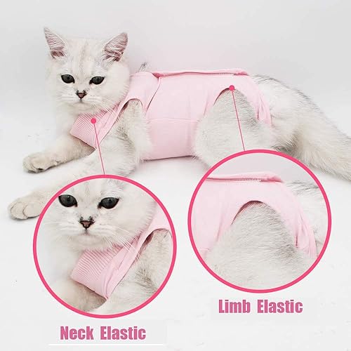 Miniatura 3 de Traje de recuperación profesional para gatos para heridas abdominales y enfermedades de la piel, alternativa de collar electrónico para gatos y