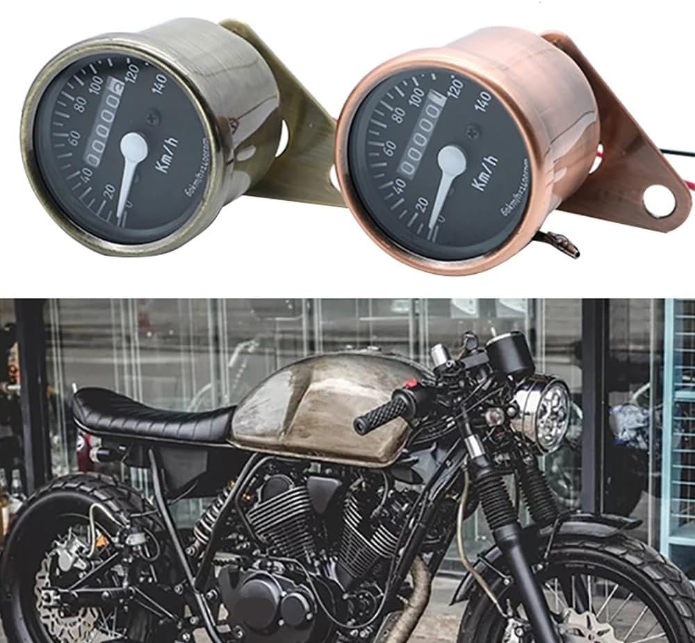 Motorcycle Odometer Gauge Motorcycle LED Tachometer Odometer Gauge Universal Motorcycle Instruments 0~140km/h 12V