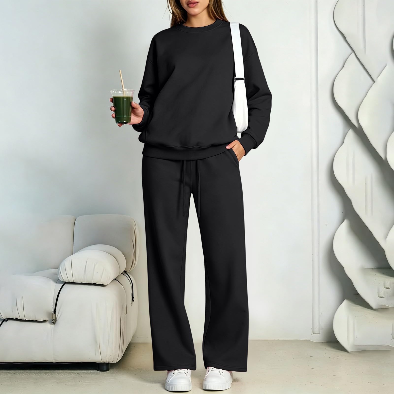 Conjunto de chándal para mujer de gran tamaño, traje deportivo para mujer