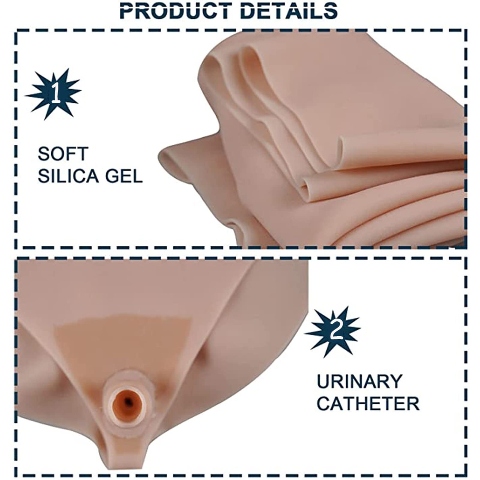 XSWL Silikon Gefälschte Vagina Hiding Gaff Boxershorts Realistische Sissy Höschen für Transgender Crossdressing Drag Queen Cosplay