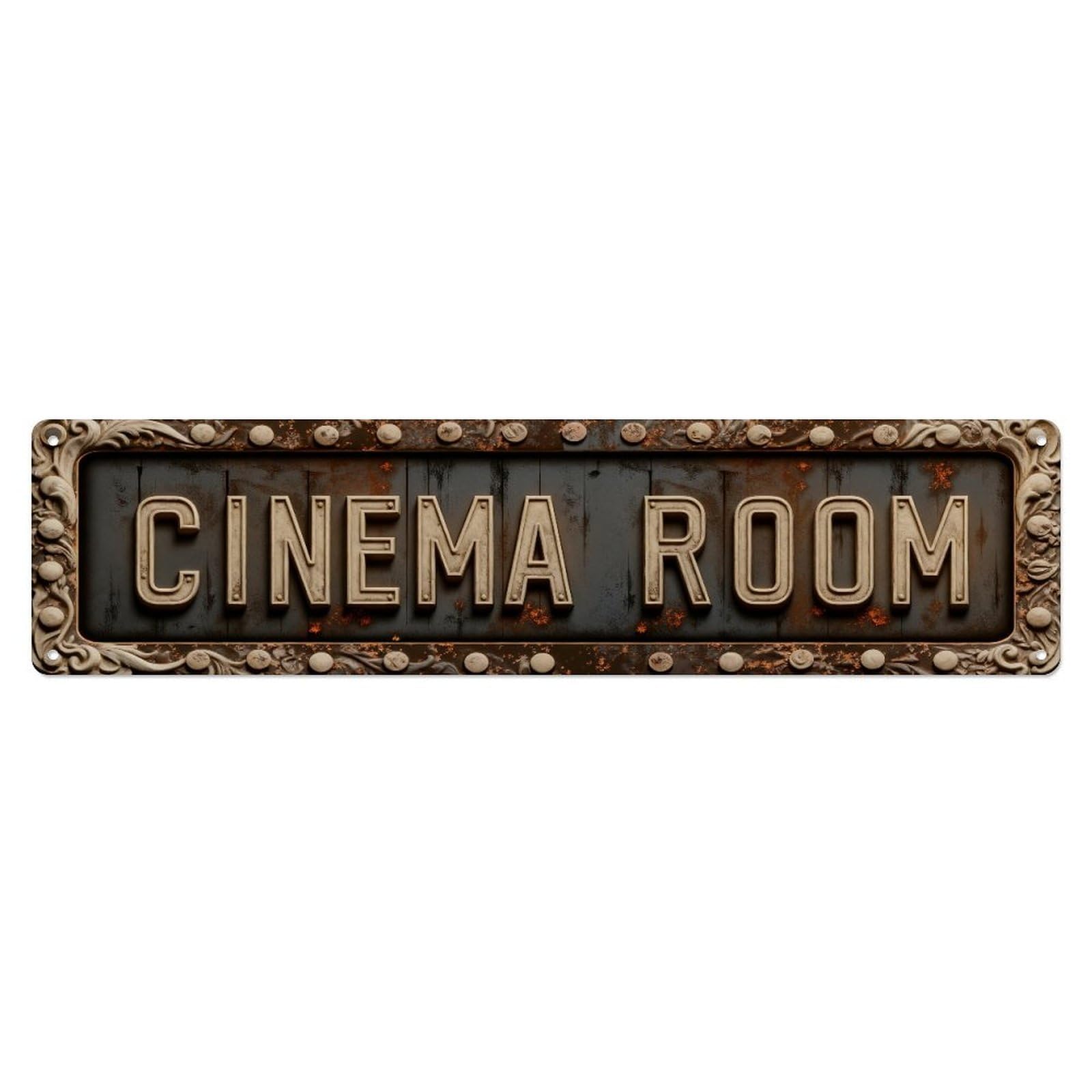 Cinema Room Sign Pattern Metal Tin Sign Plaque