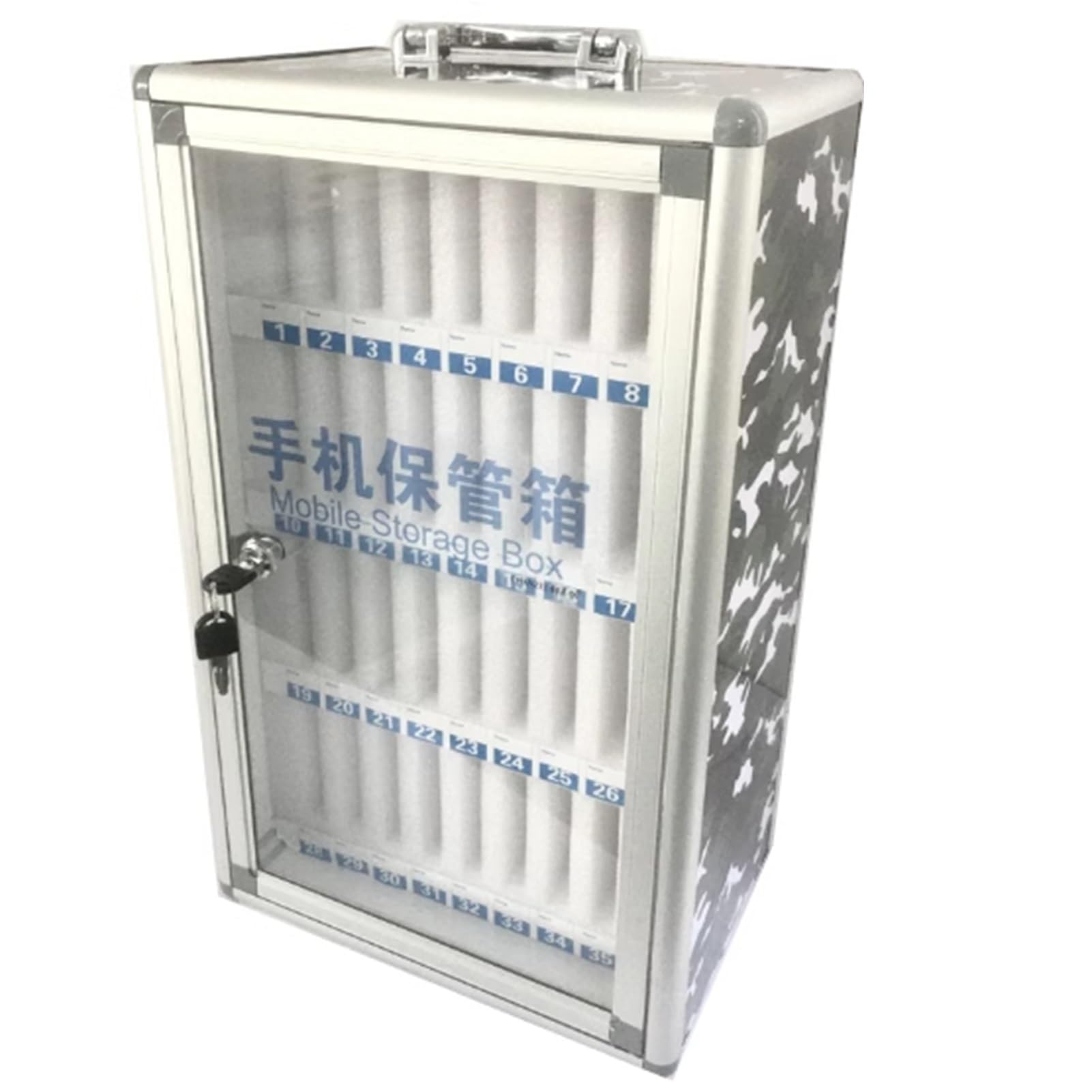 Handysafe mit mehreren Fächern Tragbar und wandmontierbar Aluminium(36-bit)