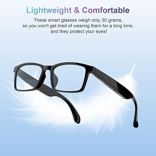 Miniatura 5 de Lentes inteligentes para mujeres y hombres, gafas de luz azul Bluetooth con lentes de sol polarizadas UV400 adicionales, compatibles con