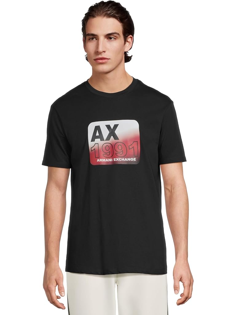 Navy Armani Exchange 1991 Bubble Graphic T-shirt
