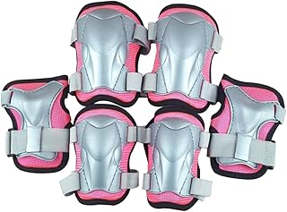 CLISPEED 6 Pçs/Conjunto Protetores De Pulso Para Patinação Protetores De Pulso Para Patinação Crianças Traje Infantil Joelheira Protetores De Pulso Crianças Cotoveleiras Conjunto De 6