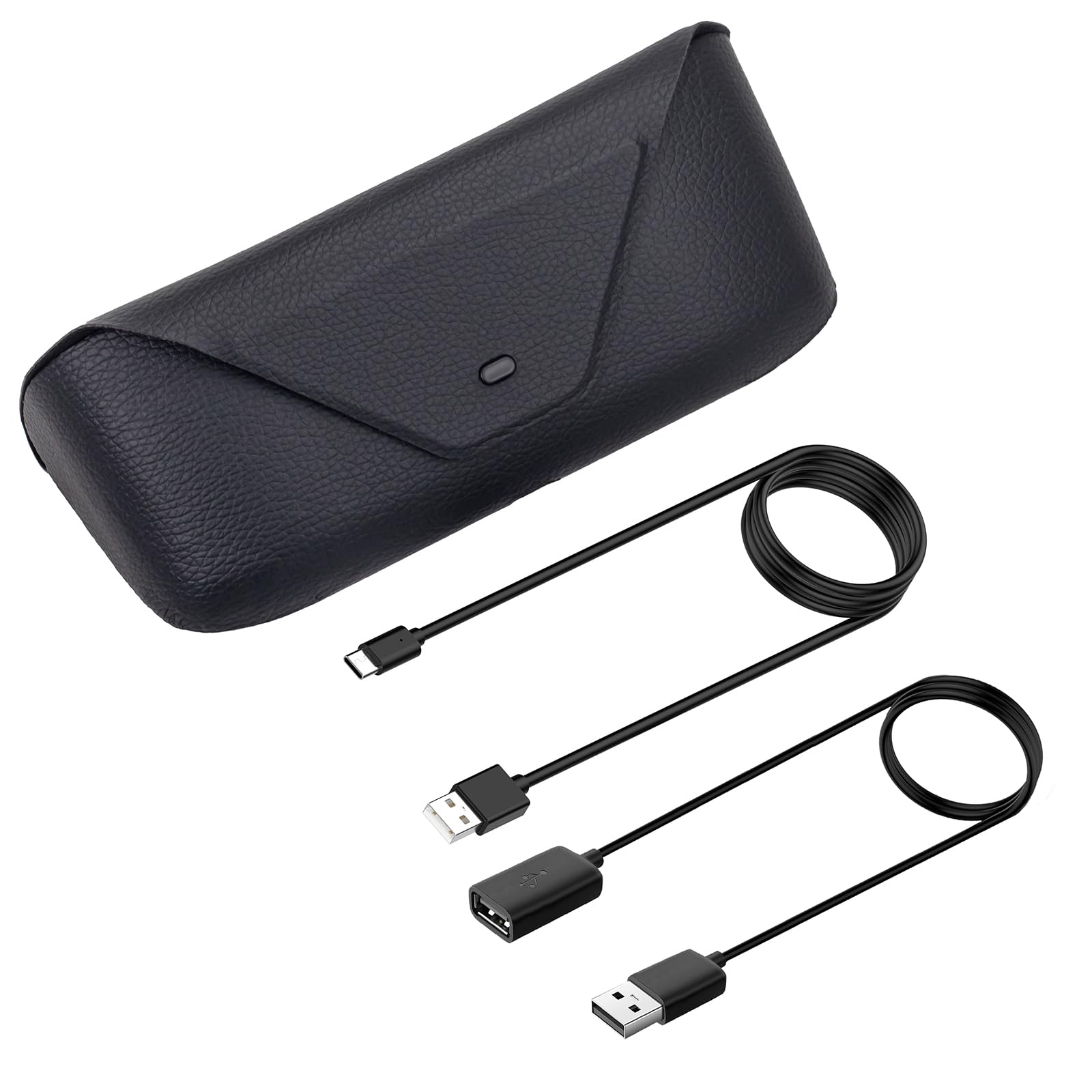Funda de carga para gafas Ray-Ban Meta Smart Glasses y cargador Gen 1/2, Wayfarer Skyler Oakley, cuero USB-C