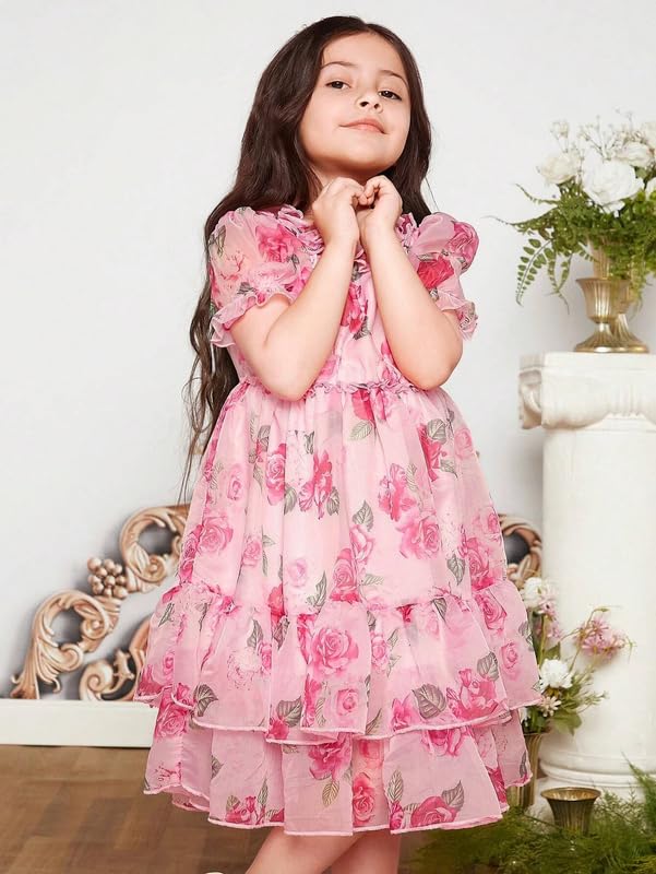 Image of Niren Enterprise Multipatteren Baby Girl's Knee Length Frocks with Digital Prints