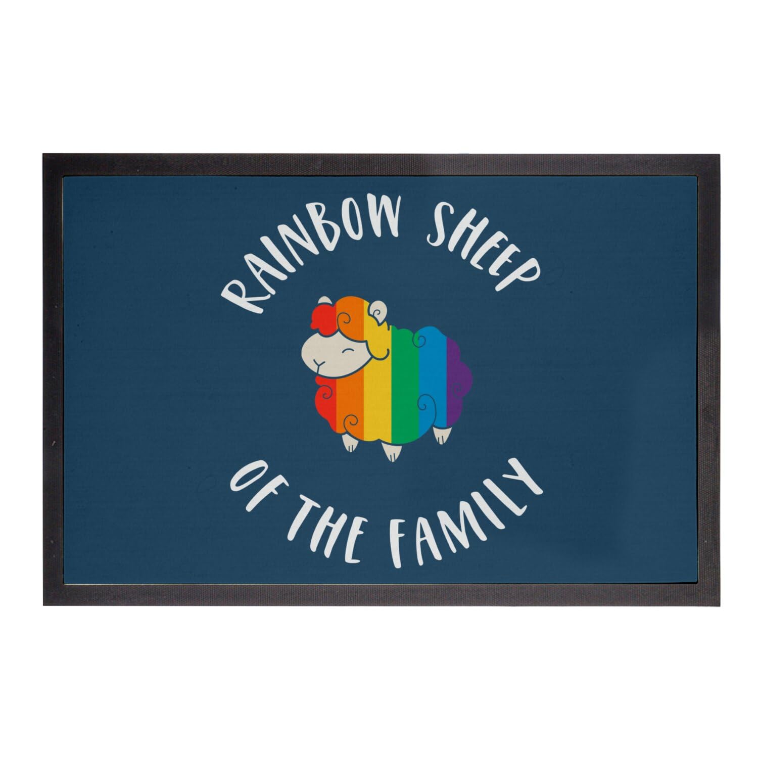 Paillasson LGBTQ+ bleu de 60x40cm, le cadeau de pendaison de crémaillère
