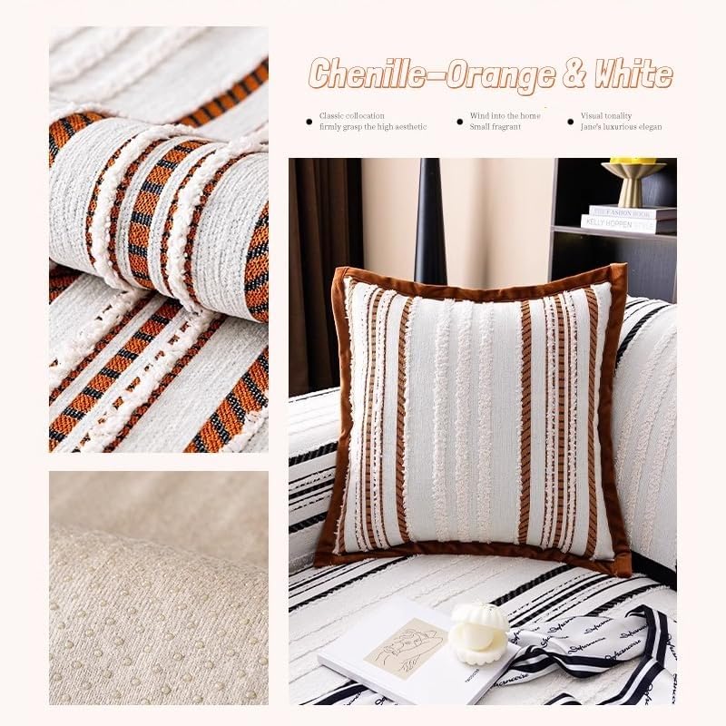Coussin de canapé sectionnel en chenille douce pour vos soirées cocooning