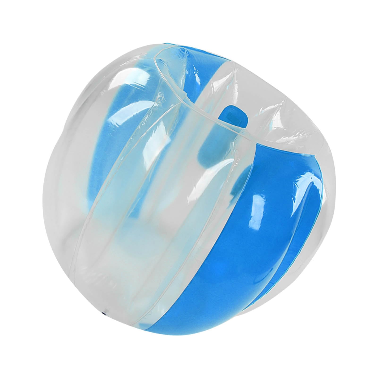 Aufblasbarer Bump-Ball, menschlicher Kollisions-Blasen-Hüpfball, PVC-Körperblasenball für Outdoor-Spiele und Partys, inklusive Reparaturflicken, 90 x 80 cm für Kinder und (Blau Transparent)
