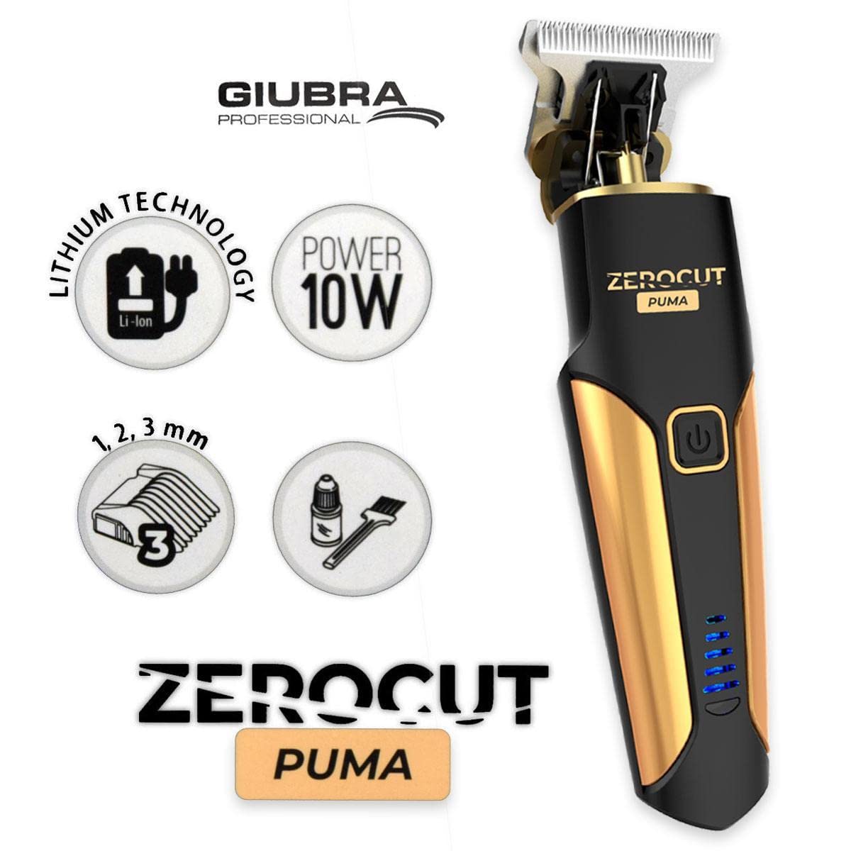 Zero Cut PUMA | Tosatrice Elettrica Ricaricabile | Nuovo Rasoio per Barba e Capelli | Adatta per Lavorazione dei Dettagli, Rifiniture e Disegni