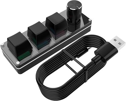 Macro Keyboard | Macro Mechanical Keypad | Computer Accessories, Programmable Quiet Keyboard for Travel, Gaming, Study, Business and Work