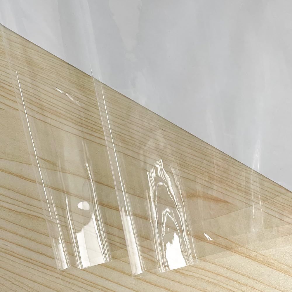 ONEART | 8 Gauge Iridescent Clear TPU Waterproof Vinyl Fabric for Sewing Crafts and Home Decor, 54" Wide Sold by Separate Yard (Clear) image 3