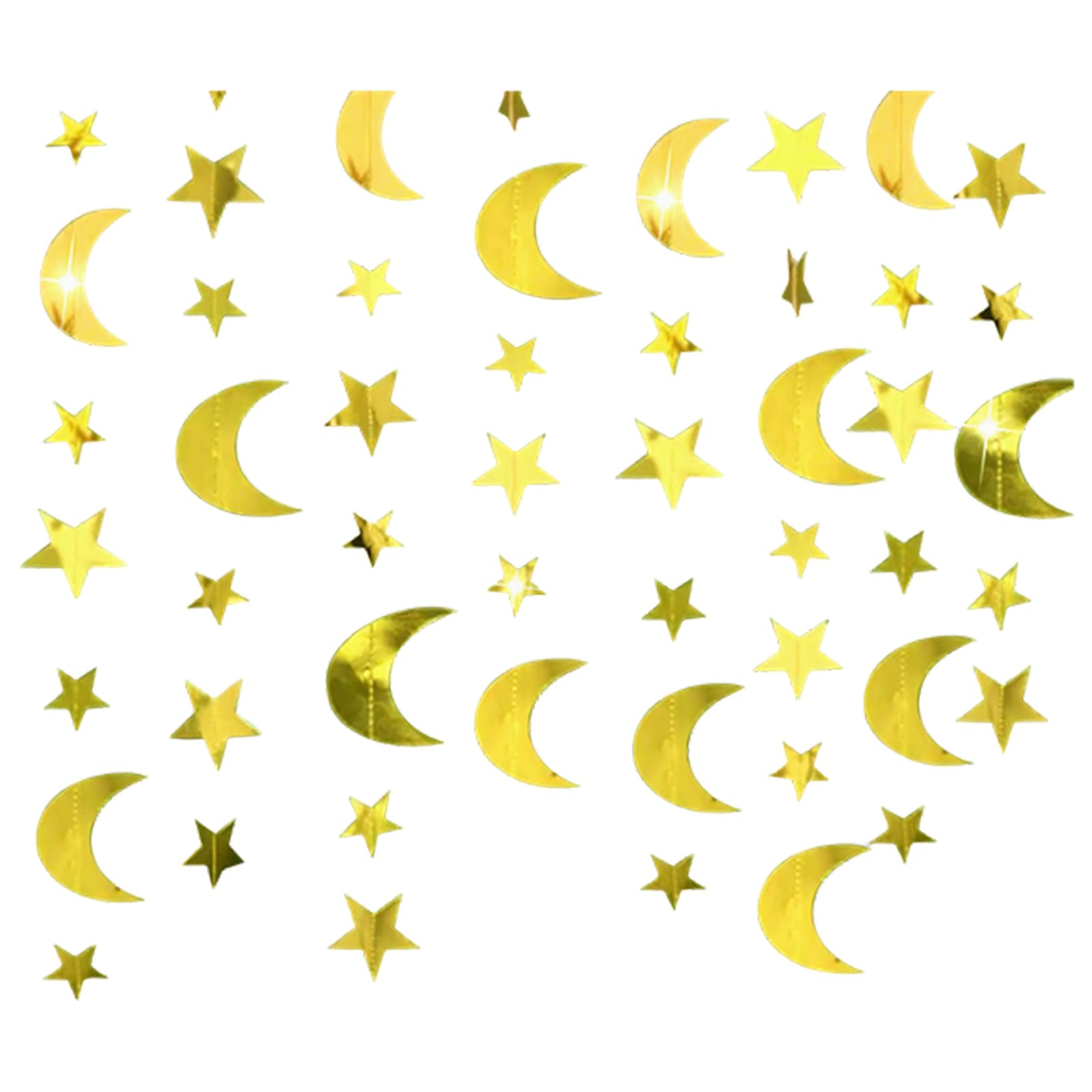 ljhnba Foil Pattern Bunting Ornament for Birthday Anniversary Party Decoration Glowing Standard