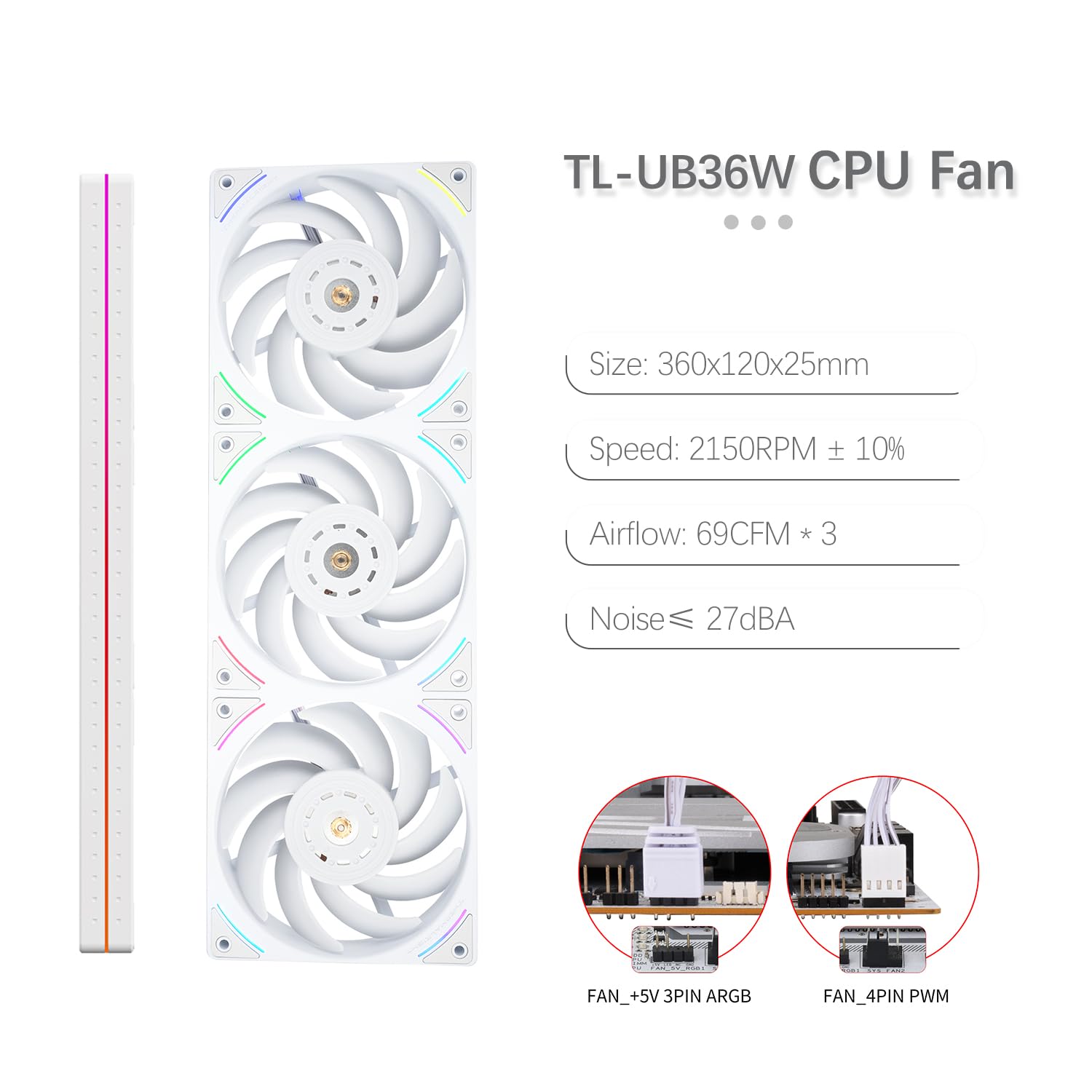 TR-Thermalright Wonder Vision 360 UB ARGB - Raffreddatore CPU liquido bianco, schermo curvo 3D da 6,67 pollici, risoluzione 2400 x 1080, radiatore da 360 mm, per AM5, LGA1851/1700