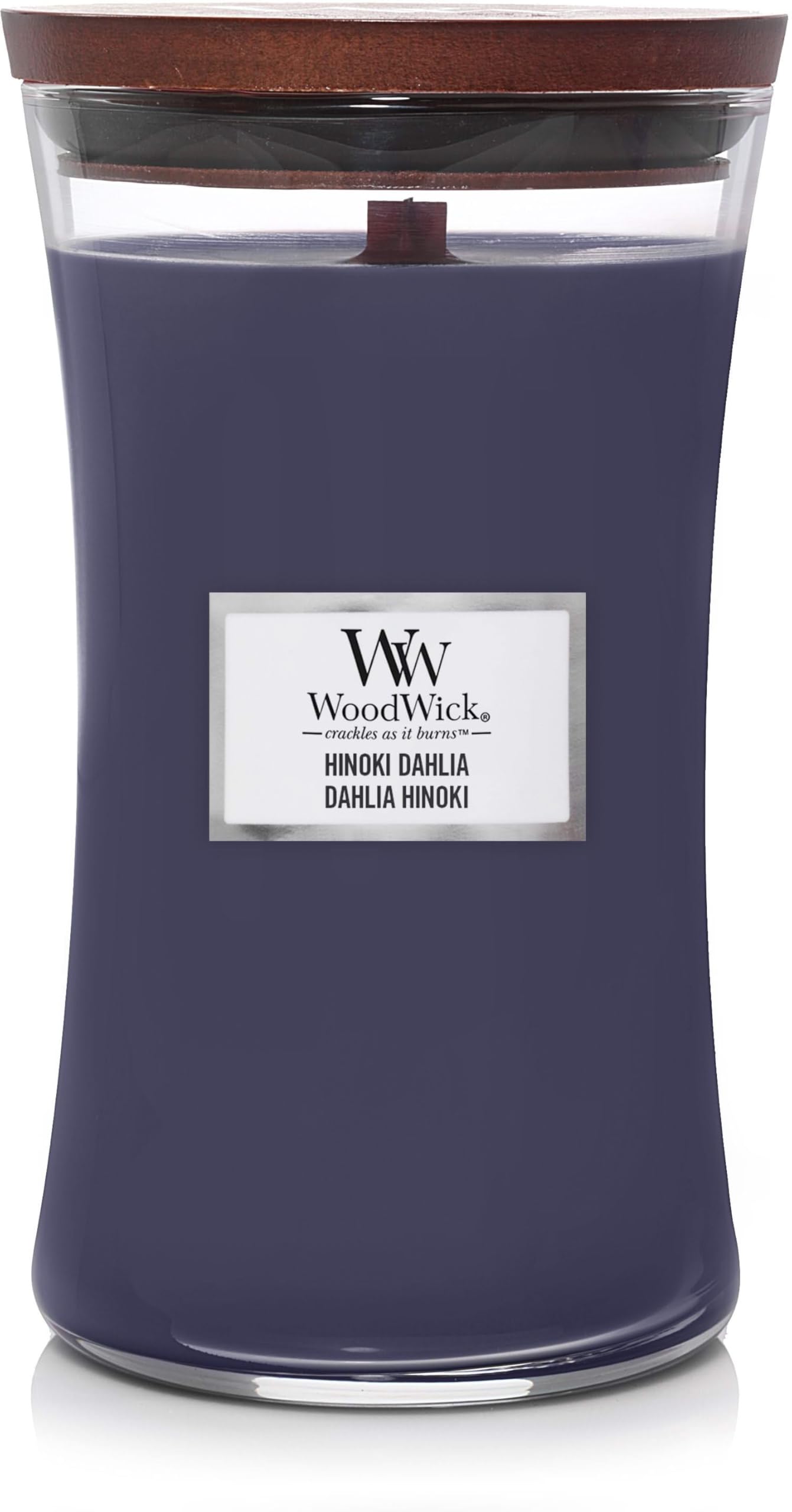 Woodwick Wood Wick Candle Hourglass Hinoka Dahlia 609G