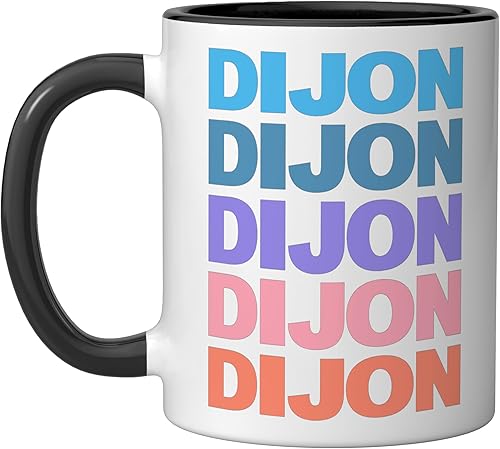 Dijon Ceramic Mug, BlackWhite