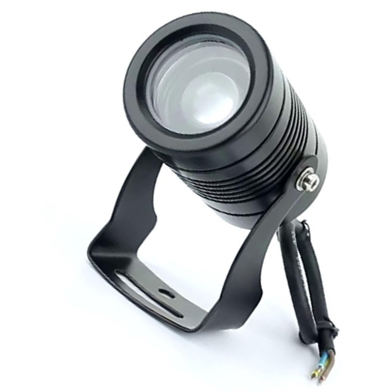 LED Outdoor Spotlights - 3-10W Narrow Beam Projector Light for Building Exterior Illumination, Remote Control Function, Ideal for Fountains and Outdoor Lighting