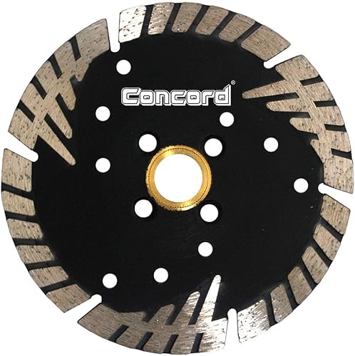 Concord Blades STM040A10HP Hoja de diamante segmentada de granito y mármol de 4 "para cortar granito, mármol, piedra, adoquines, hormigón, ladrillo,