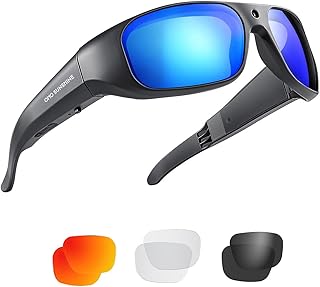 OhO sunshine OhO Video Glasses 4K, 24M Resolution H.265 Sports Cam Sunglasses with Built-in 256GB Memory for Outdoor Sport Unisex