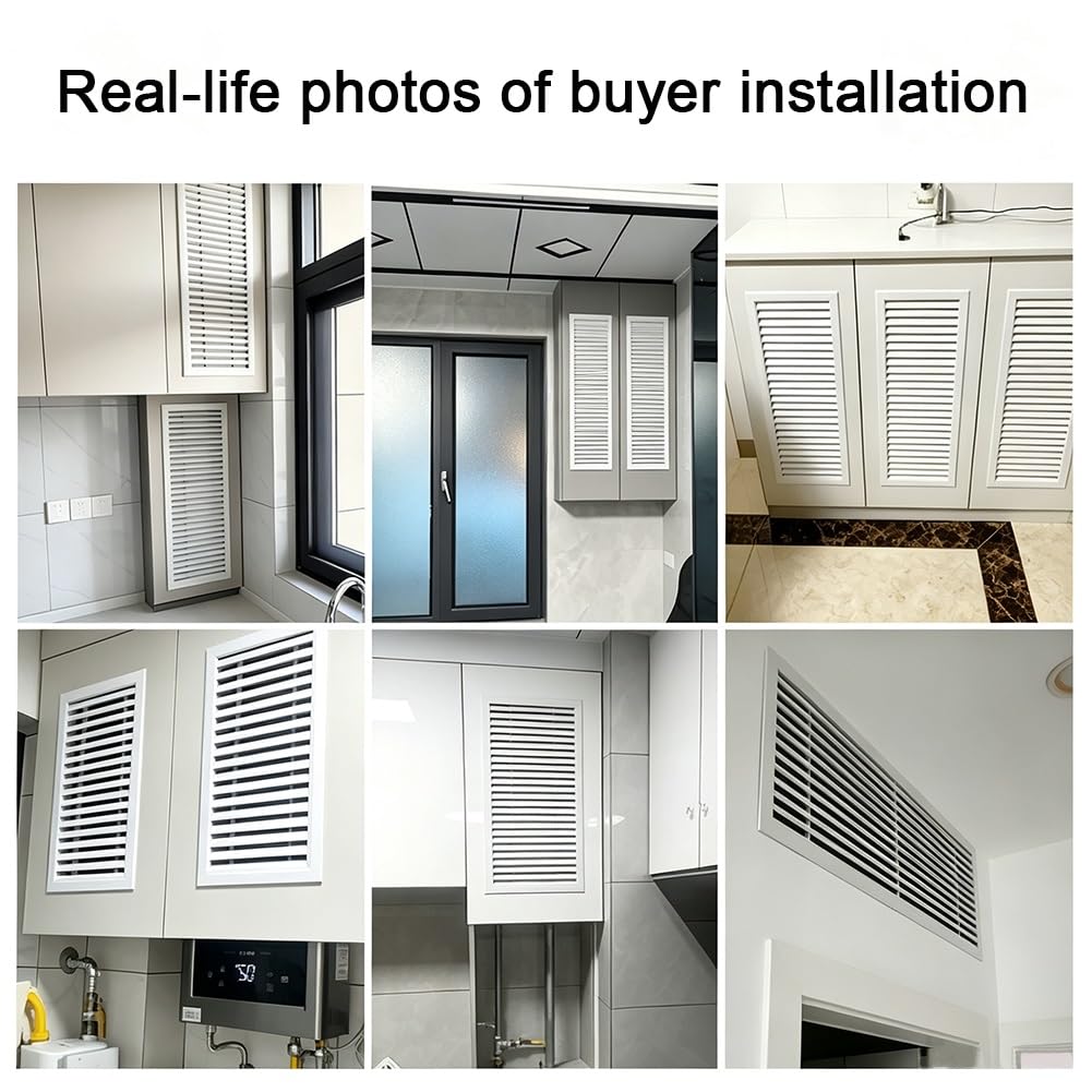 Cubierta de ventilación de aire – Apertura de conducto de rejilla de techo | Ventilación de suelo resistente y cubiertas de ventilación para el hogar y la oficina – Rejillas de pared y techo, color