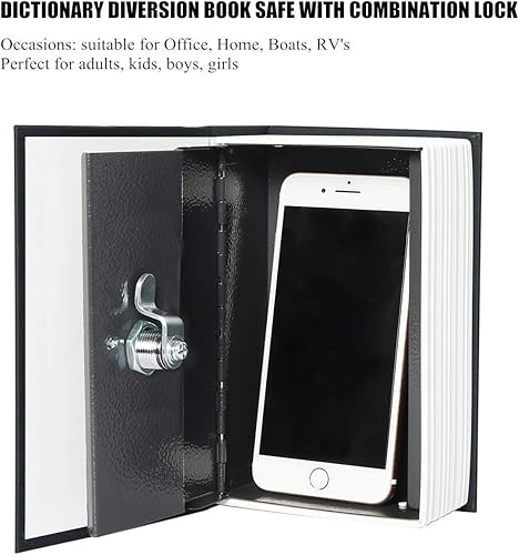 Vista 67 de Jssmst SM-BS04 – Caja fuerte de metal para el hogar con cerradura de combinación en forma de libro como distracción 2017, negro