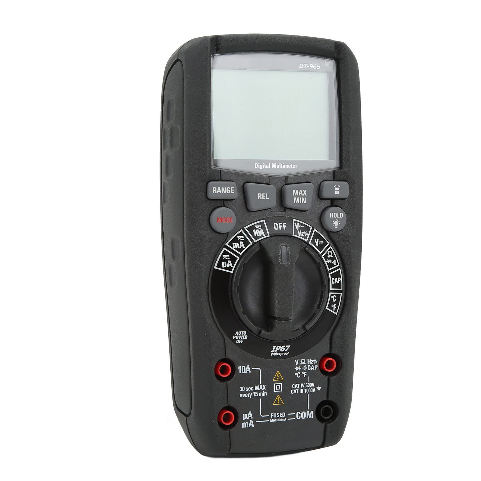Yctze ?965 Hochgenaues Multimeter – Multifunktionales True-RMS-Digitalmessgerät für Industrie und Außenbereich, Leicht mit Großem Display