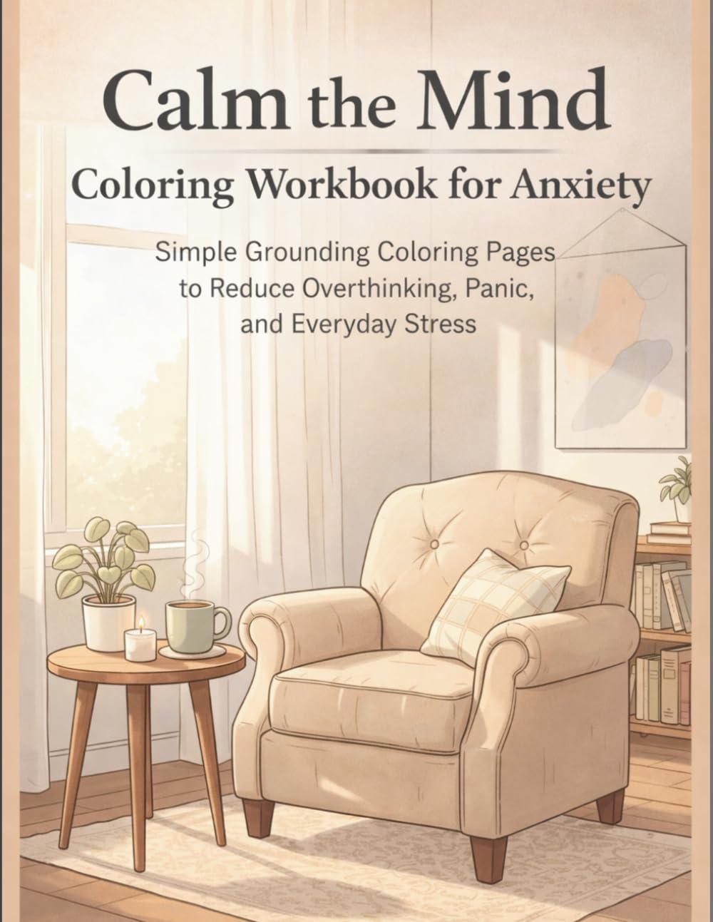 Calm the Mind Coloring Workbook for Anxiety: Simple Grounding Coloring Pages to Reduce Overthinking, Panic, and Everyday Stress