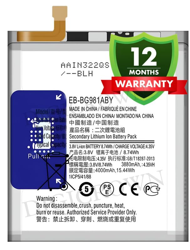 Image of Original EB-BG981ABA Battery Compatible for Samsung Galaxy S20 5G - (4000mAh) - 1 Year Warranty DF7